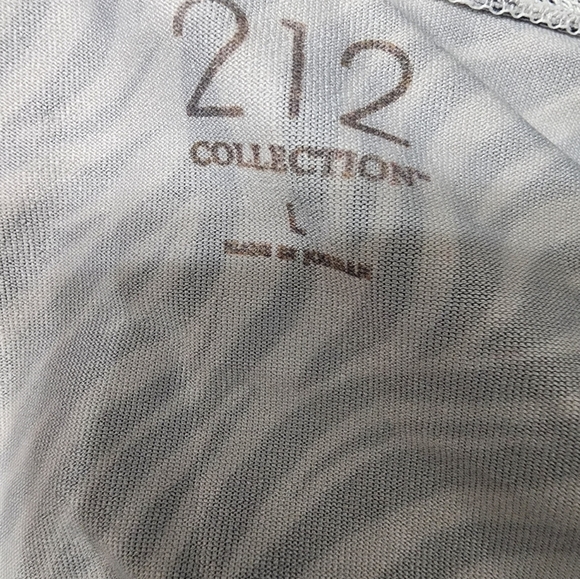 212 Collection Blouse Sleeveless Large Black‎ White Zebra Print Casual C240 - Picture 4 of 4